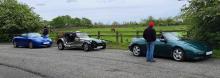 Ready for the off at Three Horseshoes Photo of cars ready for the off at Three Horseshoes
